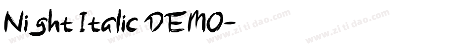 Night Italic DEMO字体转换